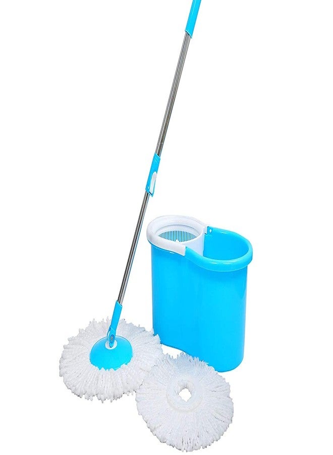 DS Enterprise Mop Floor Cleaner with Spin Bucket Mop Set Offer for Best 360 Degree Easy Magic Cleaning and 2 Microfiber Refills (Plastic Spin) - Image 1